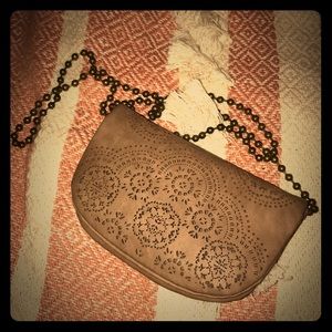 Small Crossbody with Bronze Beaded Strap